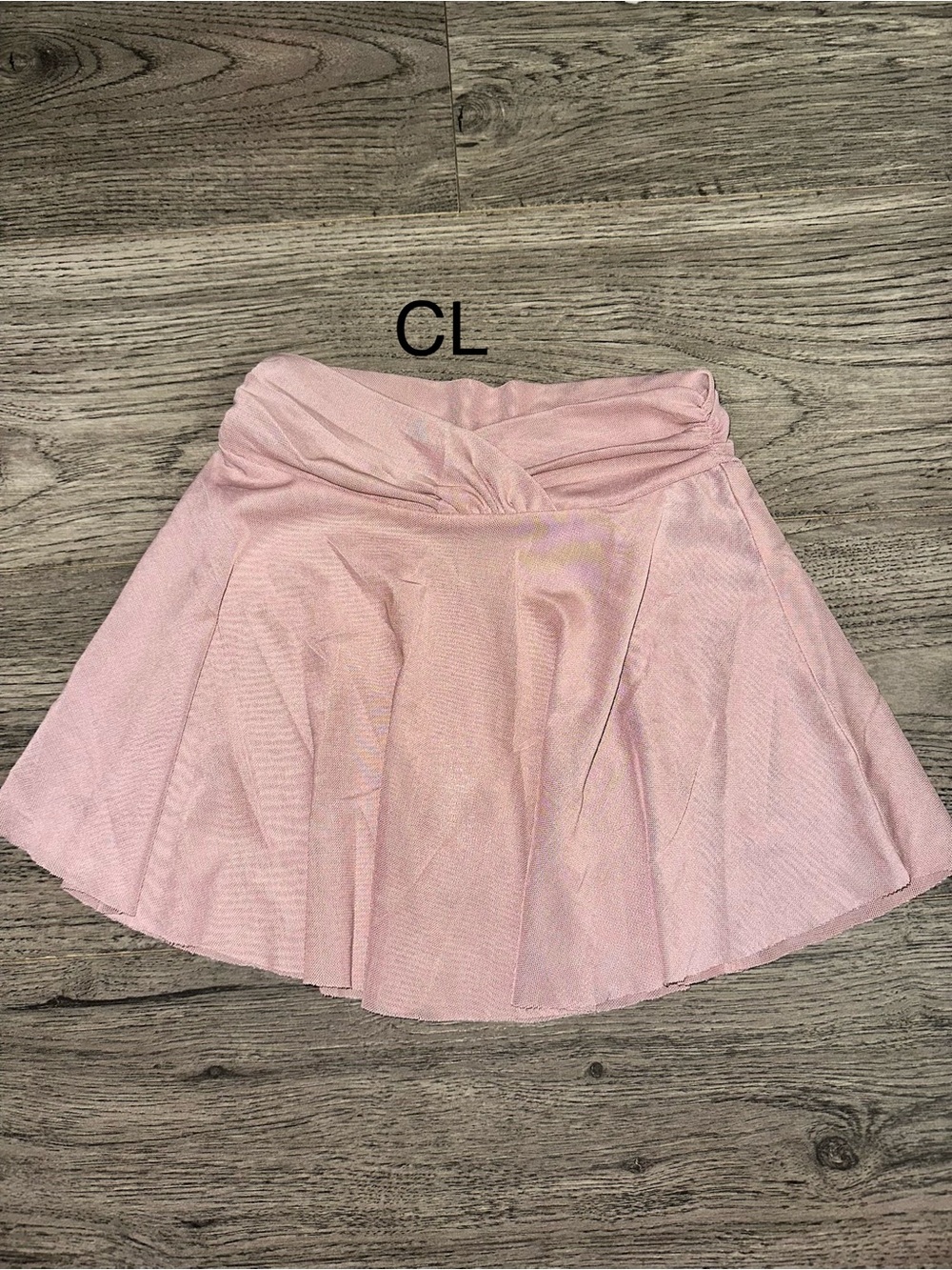 Pink Twisted-Waist Dance Skirt for Kids